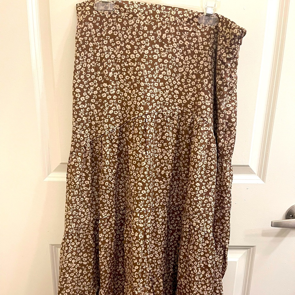 Pink Lily Floral Skirt